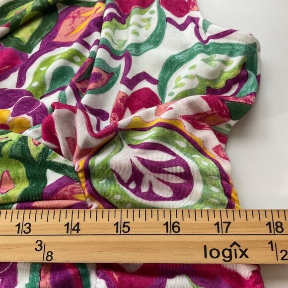 Soft Surroundings XL Sleeveless Maxi Dress Malee Faux Wrap Floral Multicolor - Picture 9 of 13